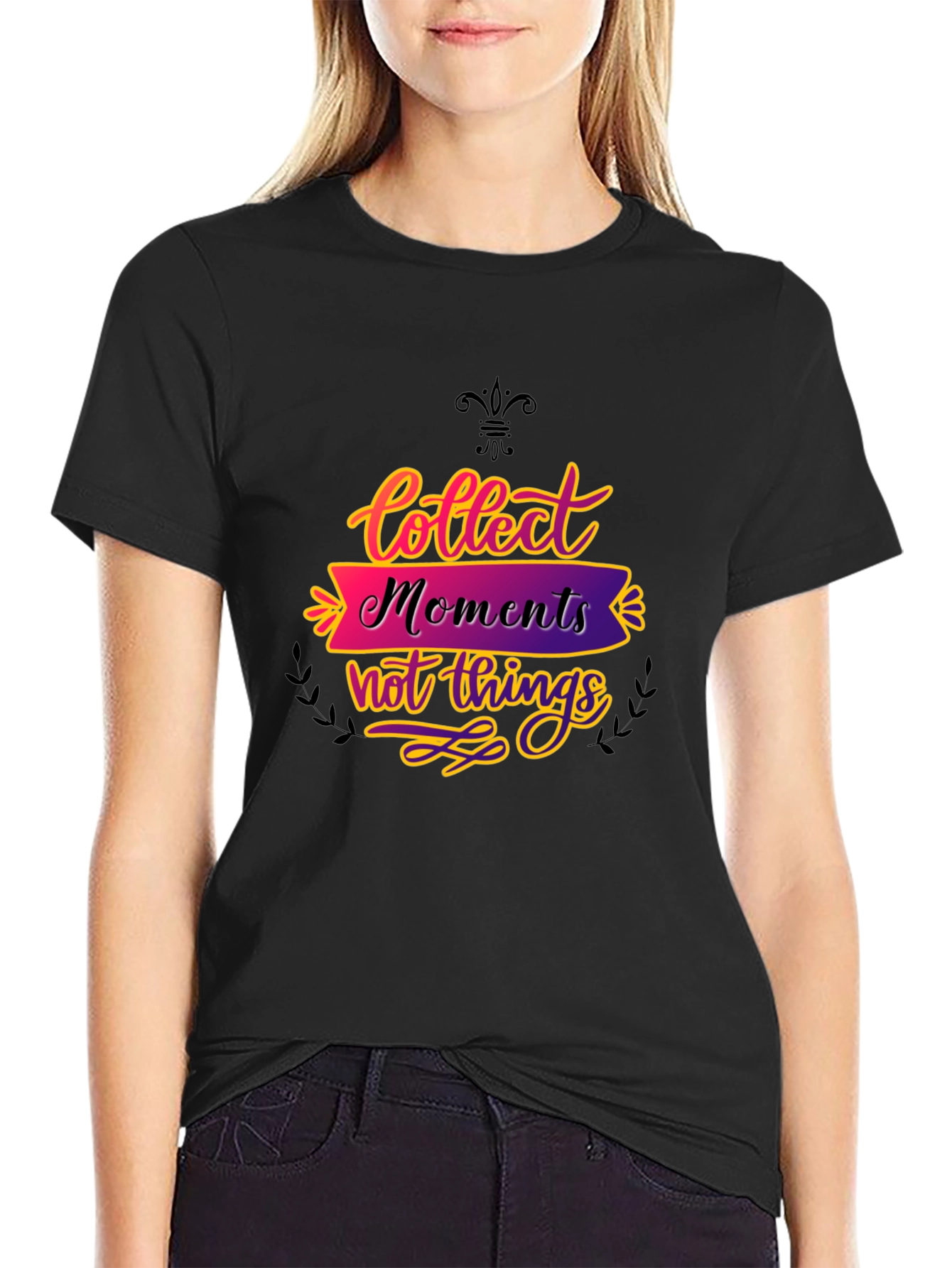 Collect Moments Black Graphic Tee