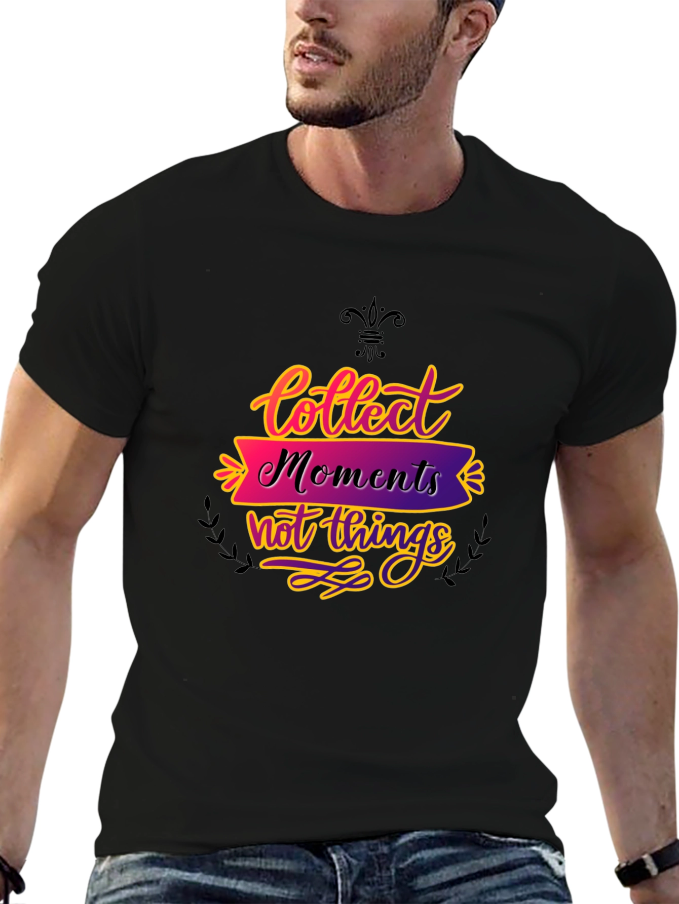 Collect Moments Black Graphic Tee