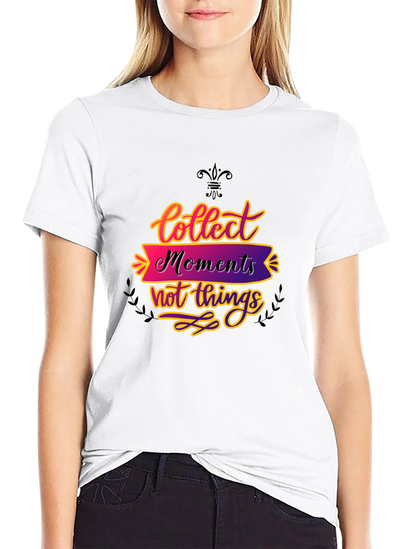 Collect Moments Black Graphic Tee