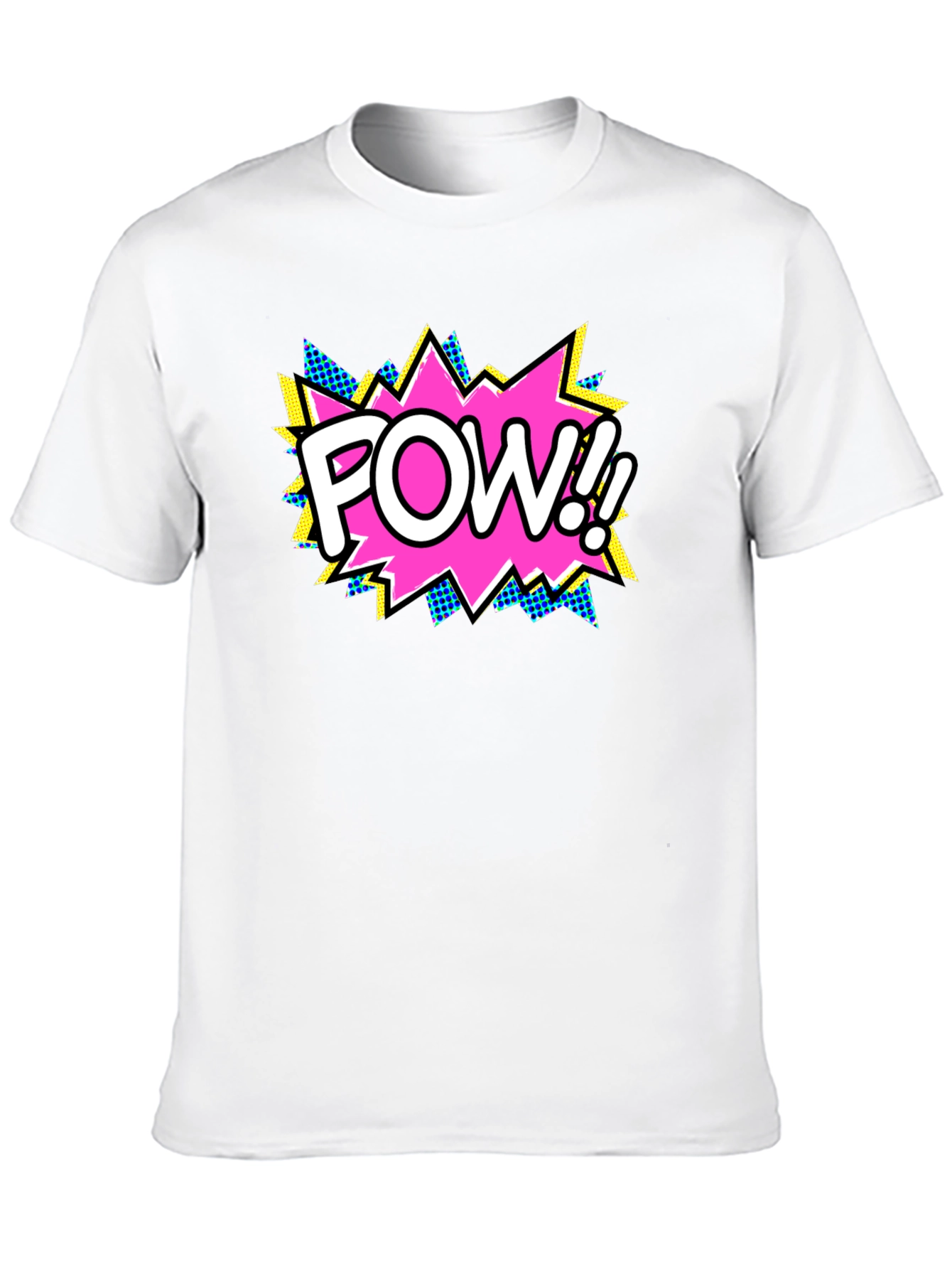 Pow! Comic Book Style Black T-Shirt