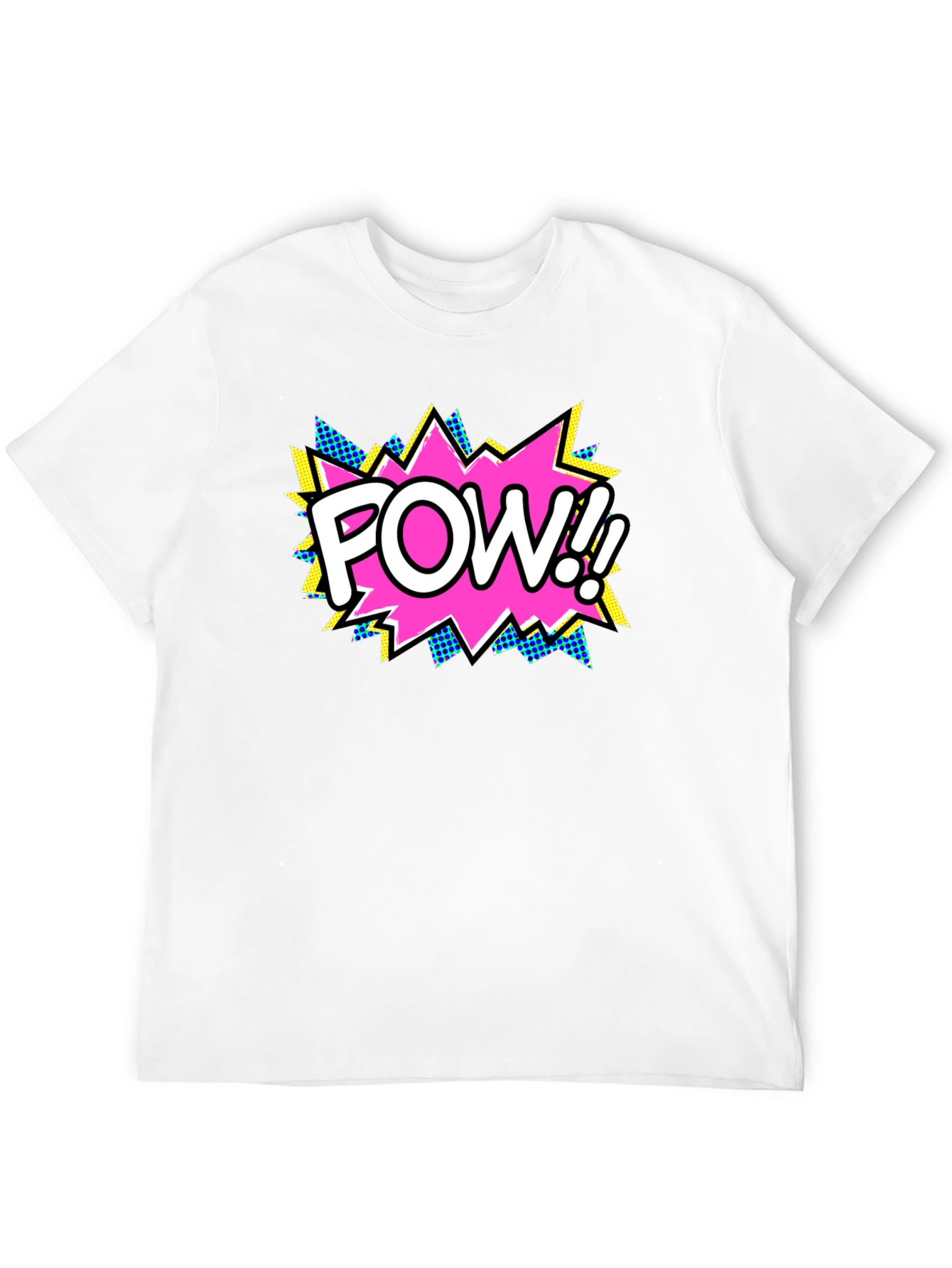 Pow! Comic Book Style Black T-Shirt