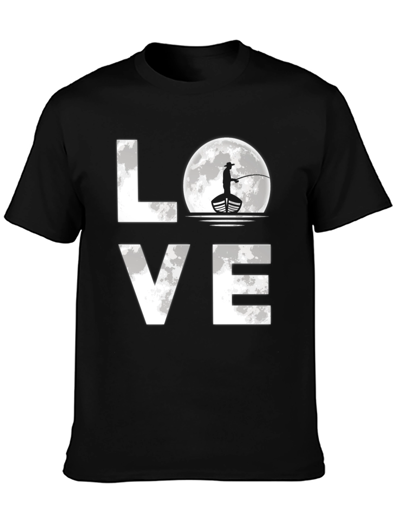 Fishing Love T-Shirt - Moonlight Angler Graphic Tee
