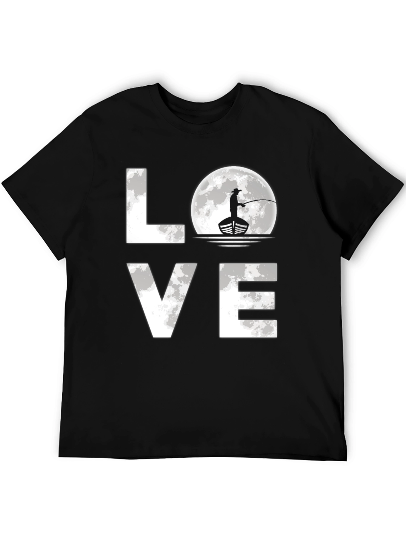 Fishing Love T-Shirt - Moonlight Angler Graphic Tee