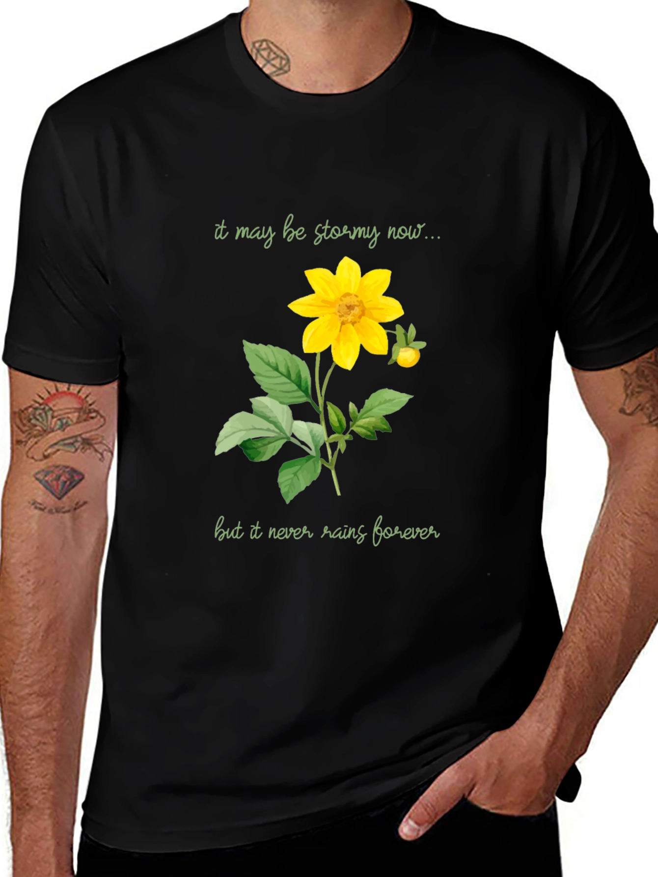 Stormy Now Flower Graphic Tee