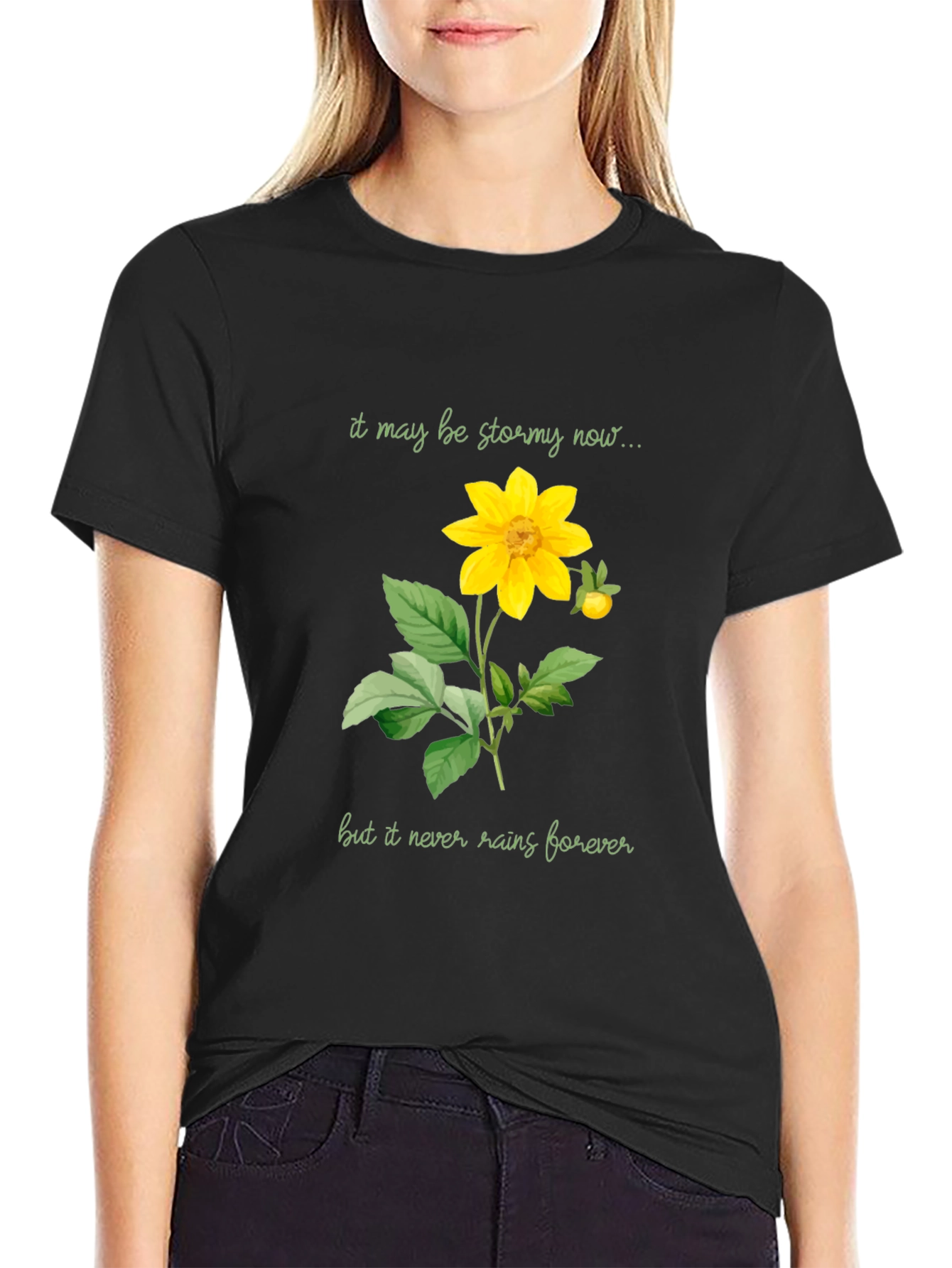 Stormy Now Flower Graphic Tee