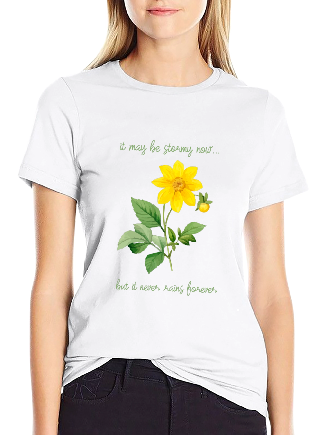 Stormy Now Flower Graphic Tee