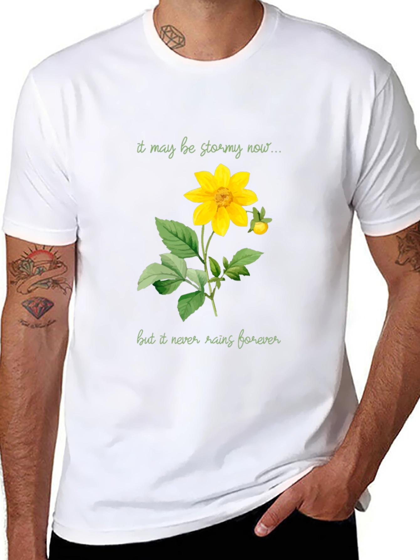 Stormy Now Flower Graphic Tee
