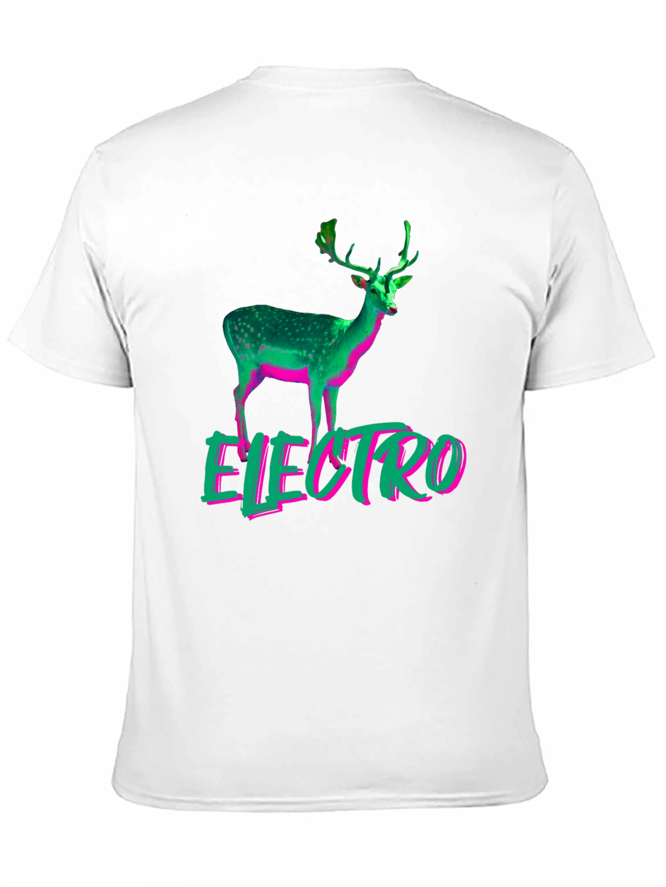 Electro Deer Graphic Tee - Stylish Mens Black T-Shirt