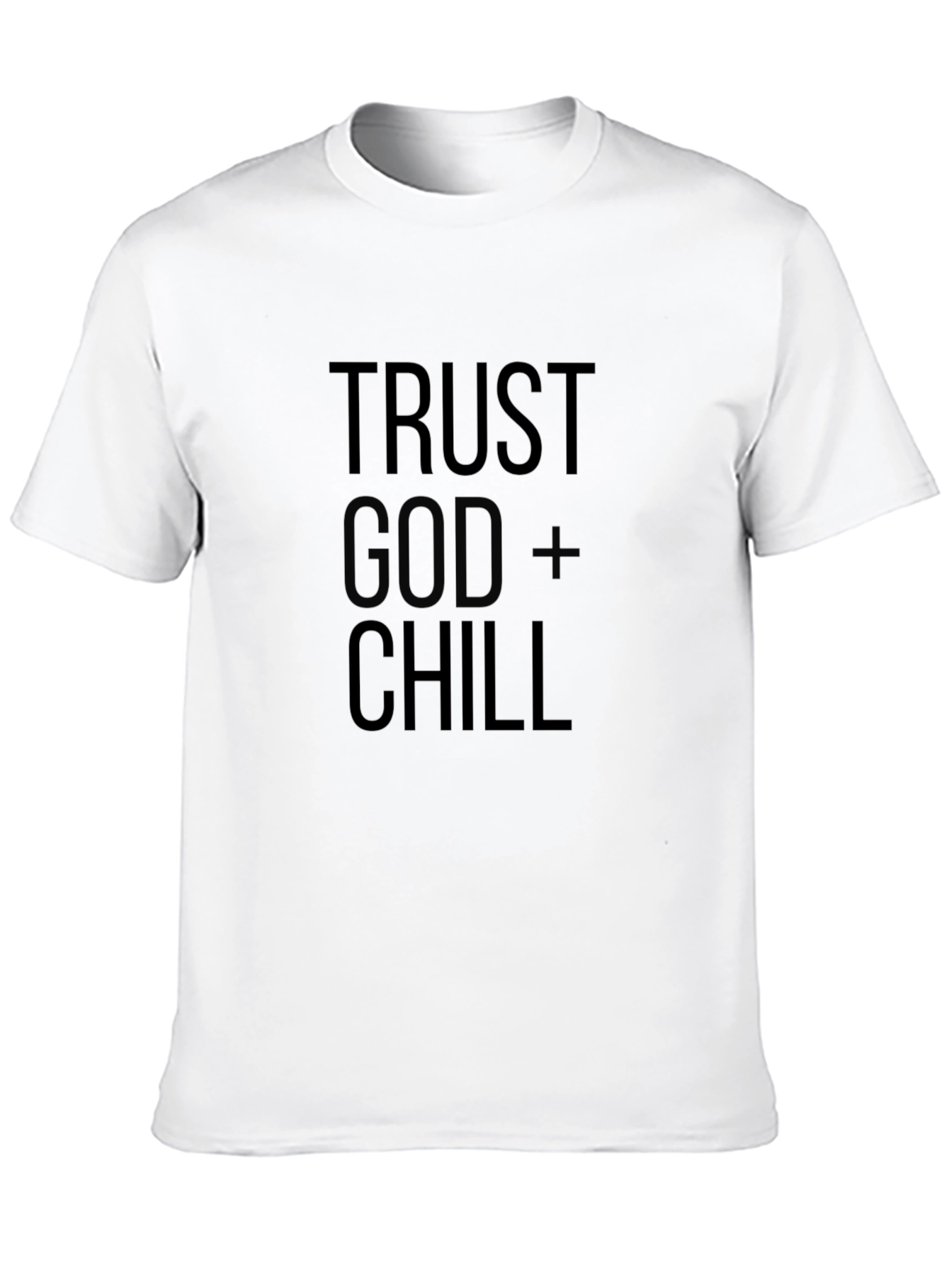 Trust God + Chill Black Graphic Tee