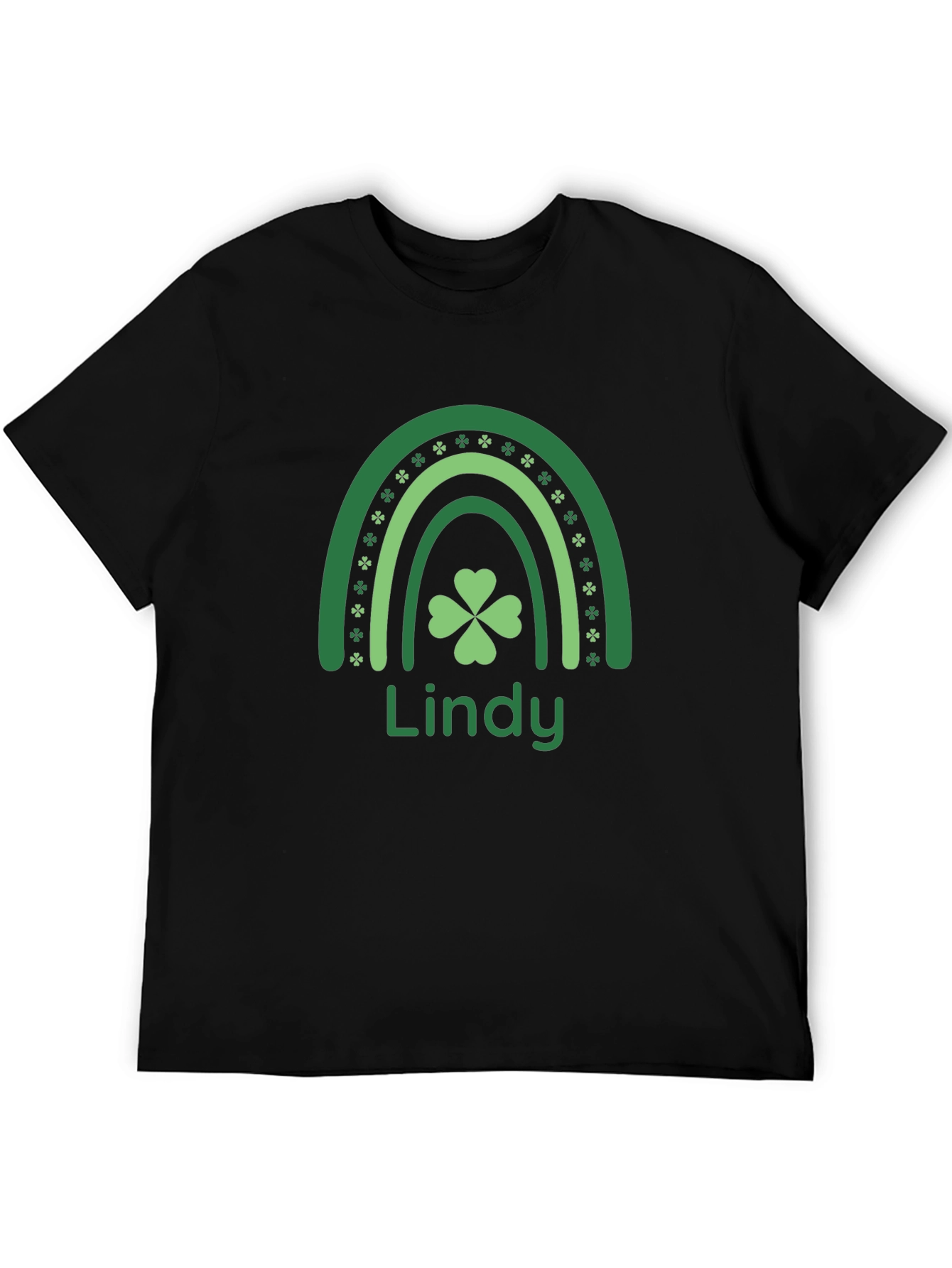Lindy St. Patricks Day Rainbow Clover Graphic Tee