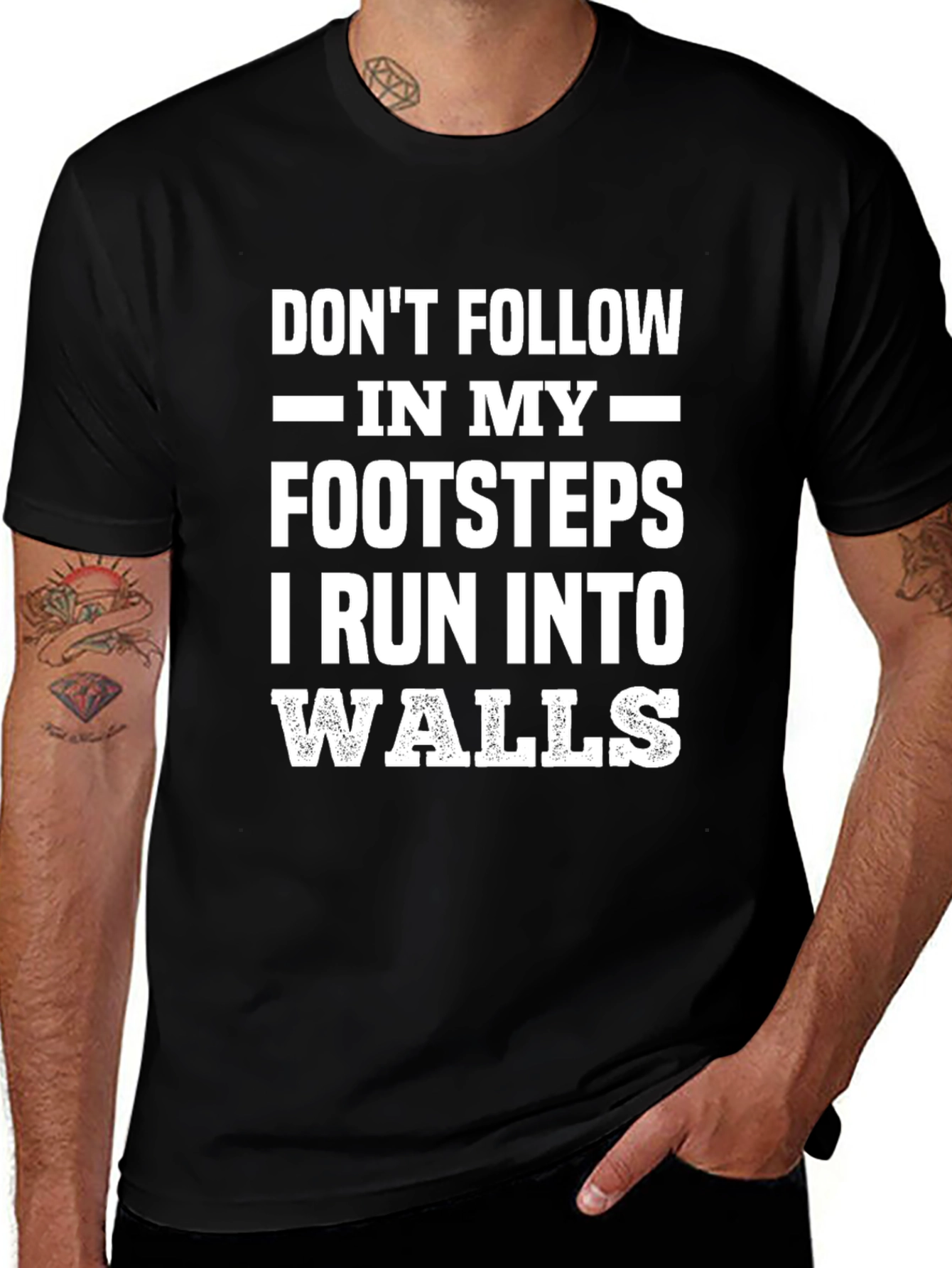 Funny Dont Follow In My Footsteps Graphic Tee