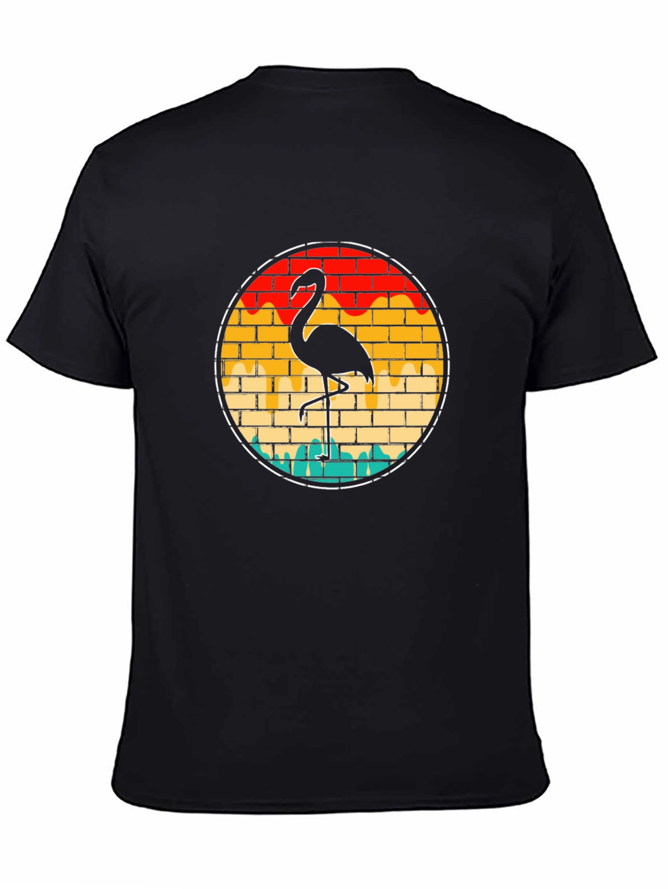 Flamingo Brick T-Shirt - Cool Retro Style
