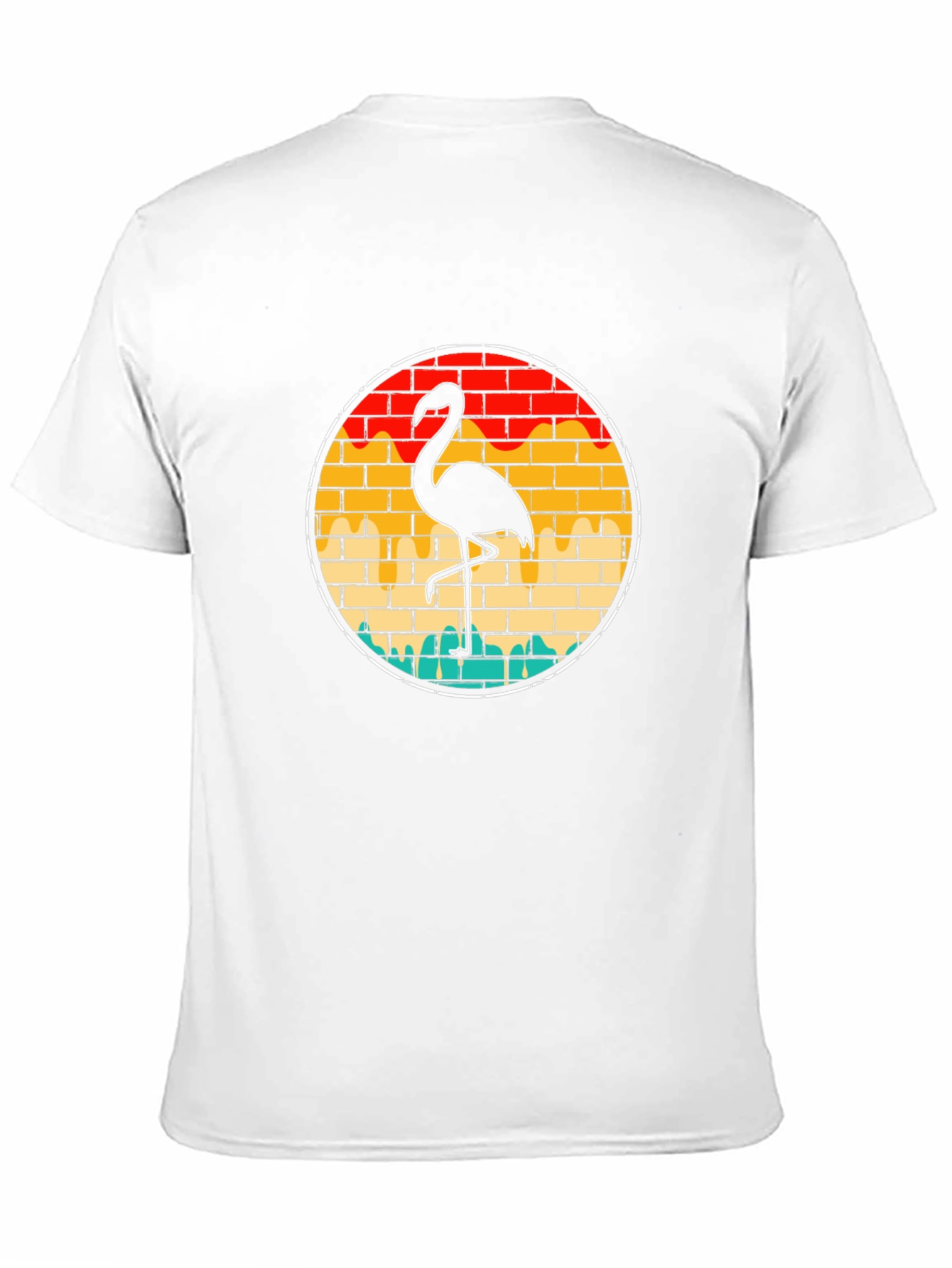 Flamingo Brick T-Shirt - Cool Retro Style