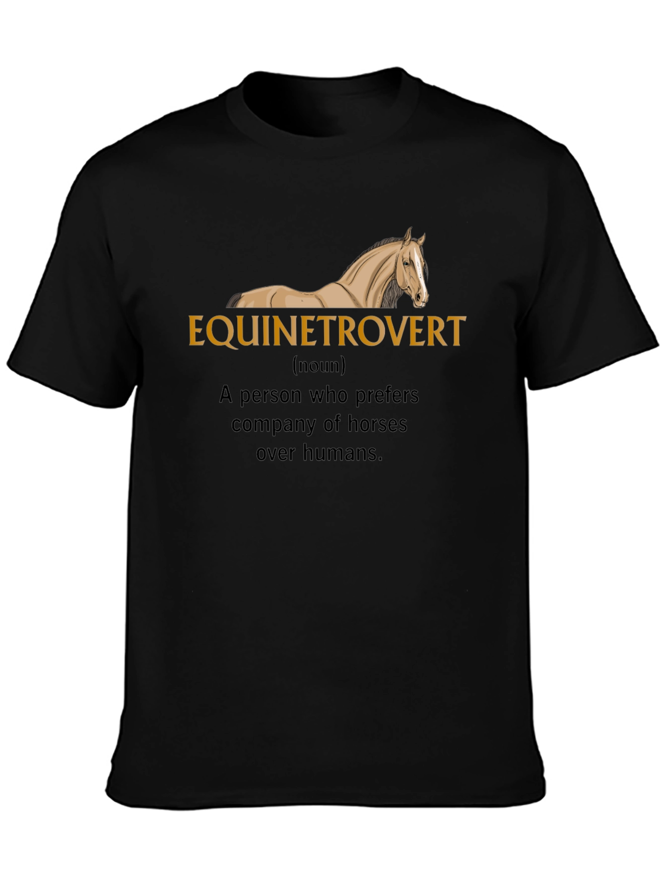 Equinetrovert Horse Lover Black T-Shirt