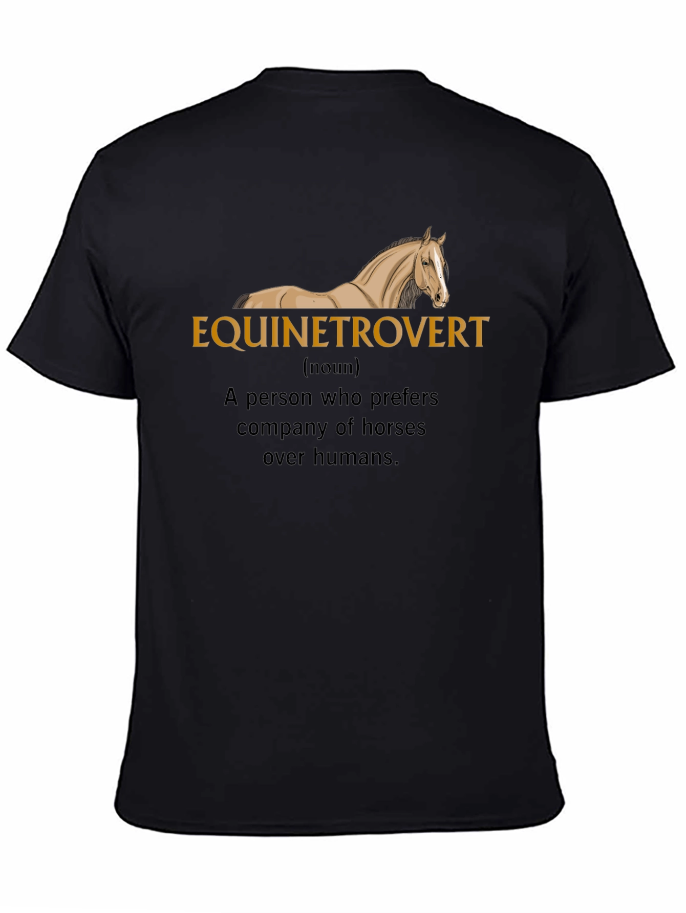 Equinetrovert Horse Lover Black T-Shirt