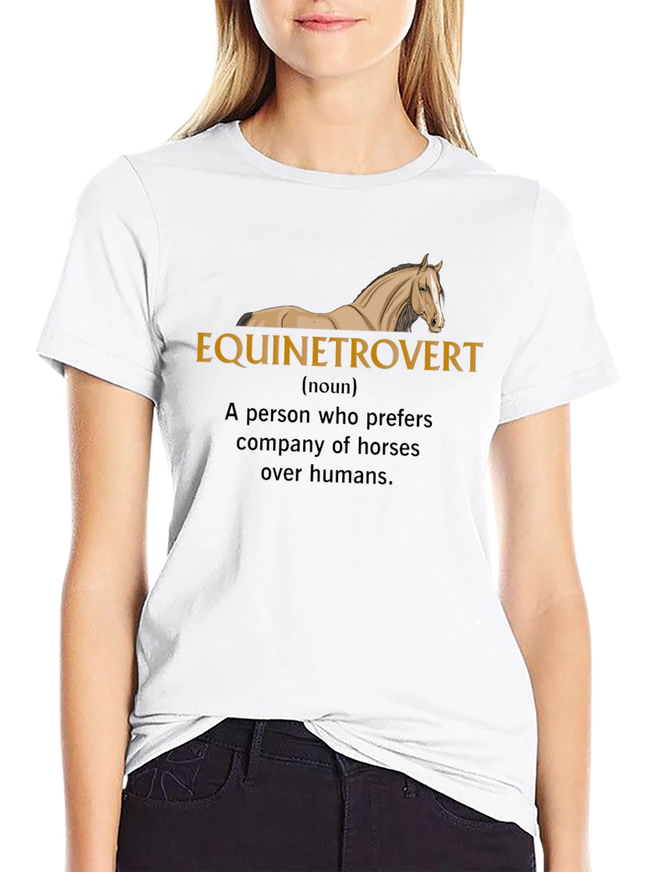 Equinetrovert Horse Lover Black T-Shirt