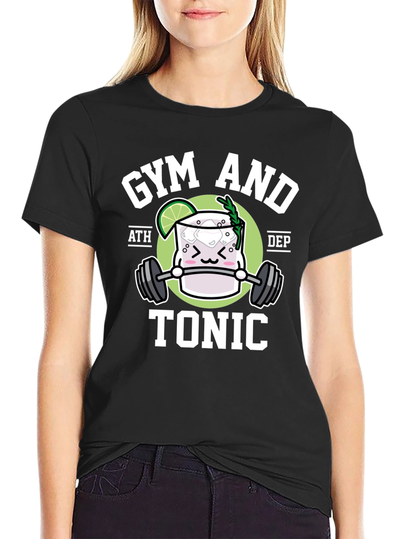Gym and Tonic Black Graphic T-Shirt