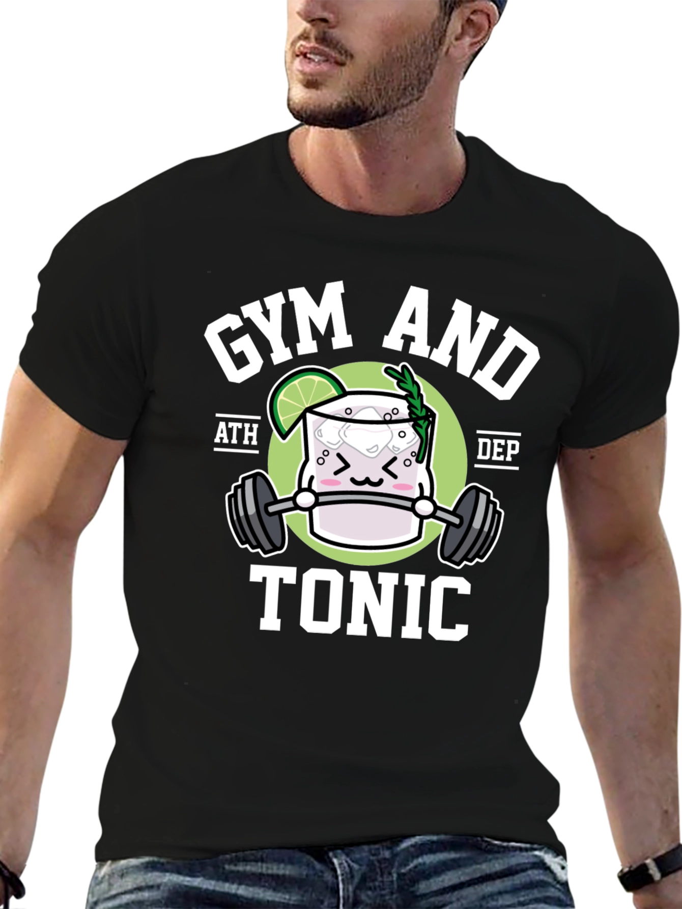 Gym and Tonic Black Graphic T-Shirt