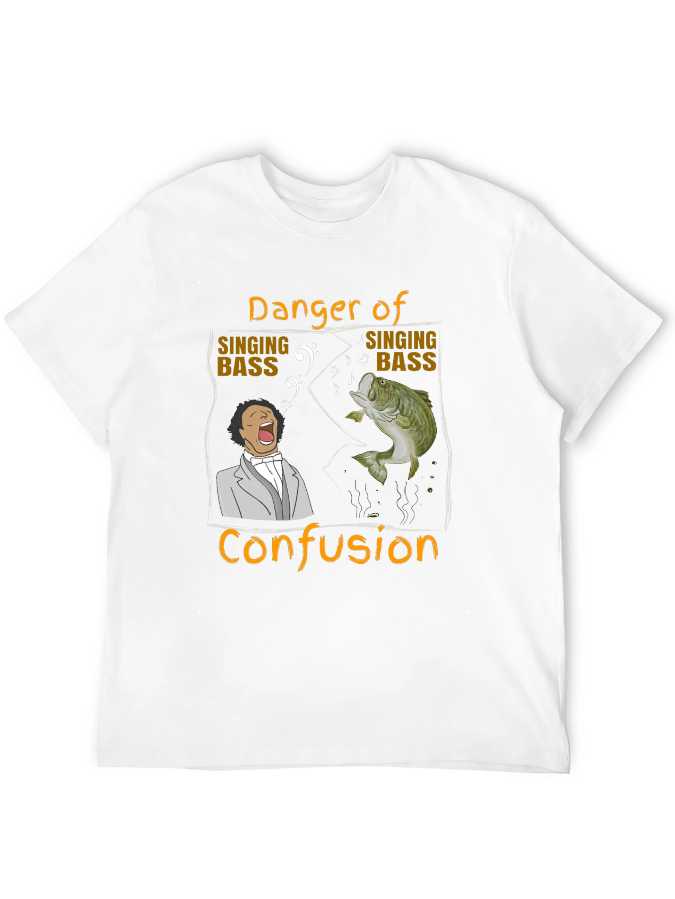 Danger of Singing Bass Confusion Black T-Shirt