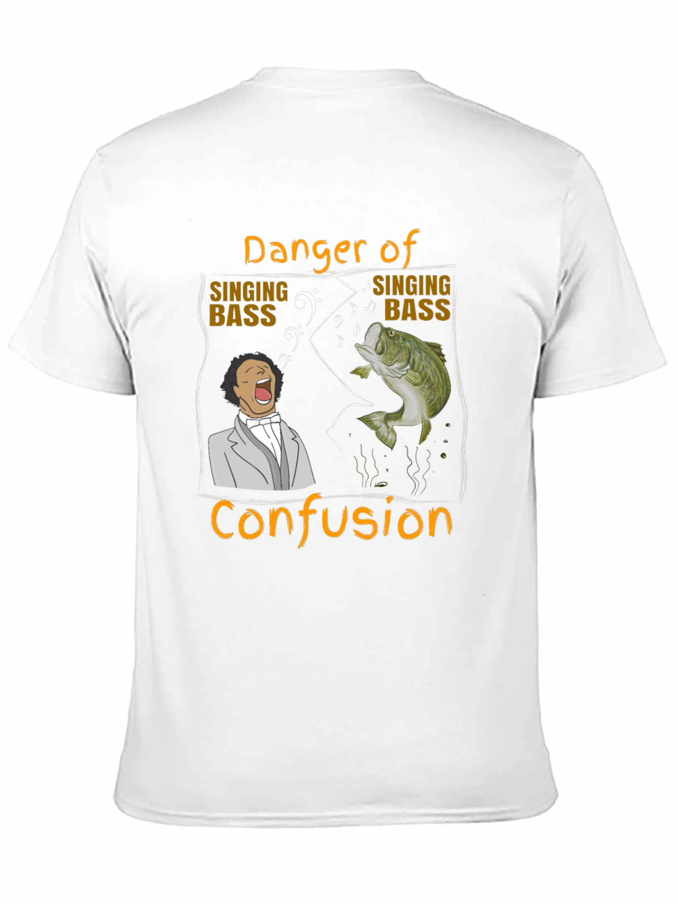 Danger of Singing Bass Confusion Black T-Shirt