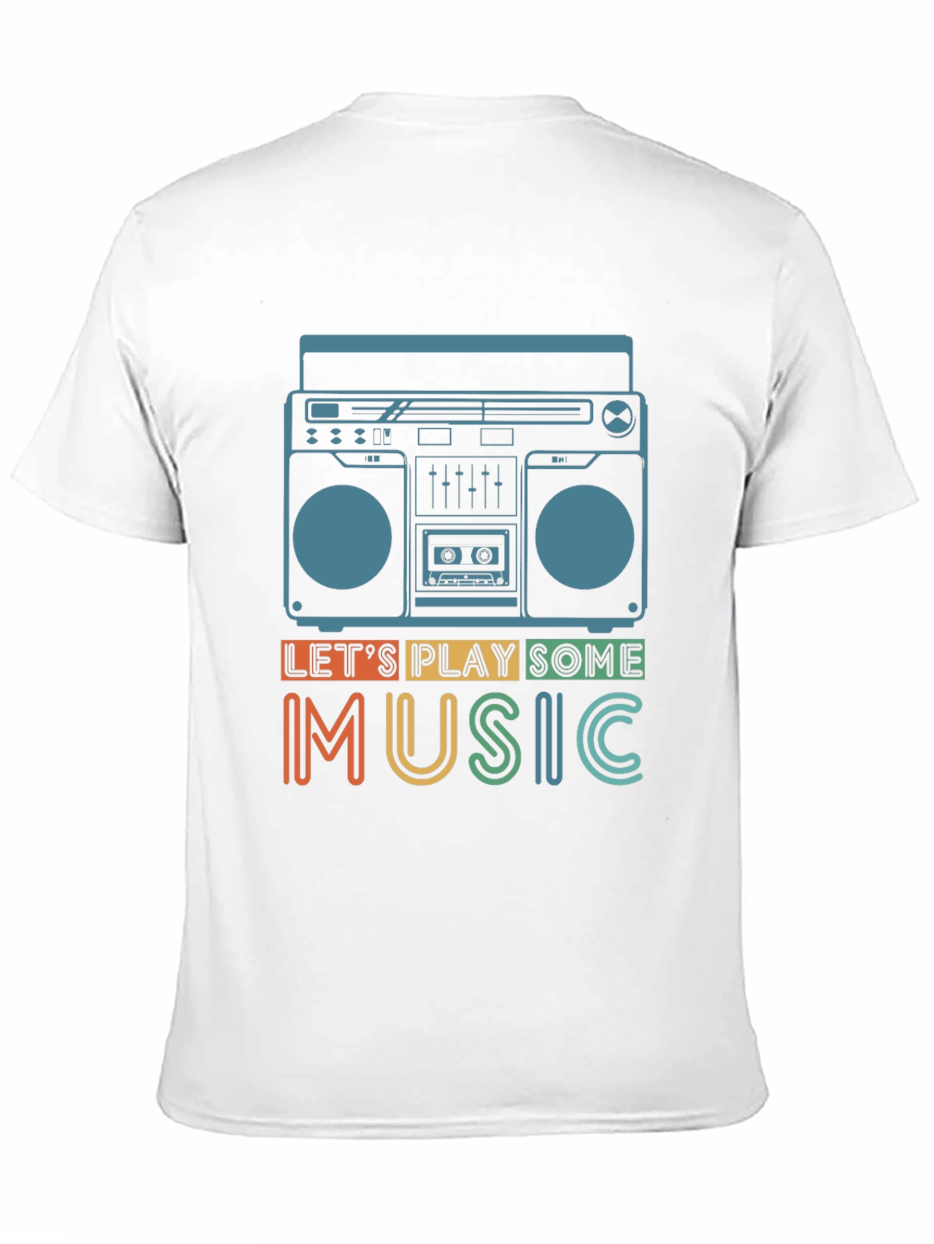 Retro Boombox T-Shirt - Lets Play Some Music!