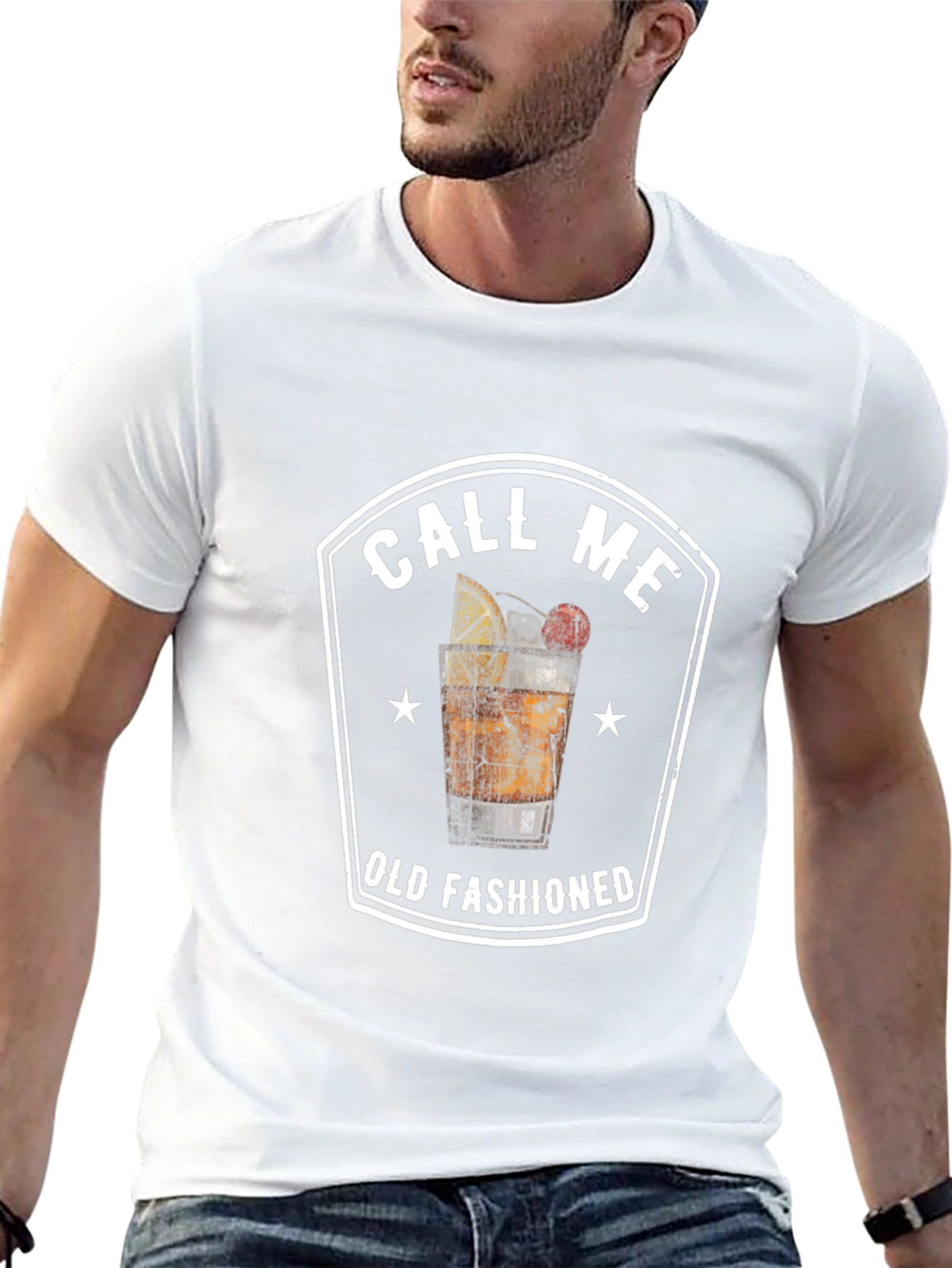Call Me Old Fashioned Graphic Tee - Black