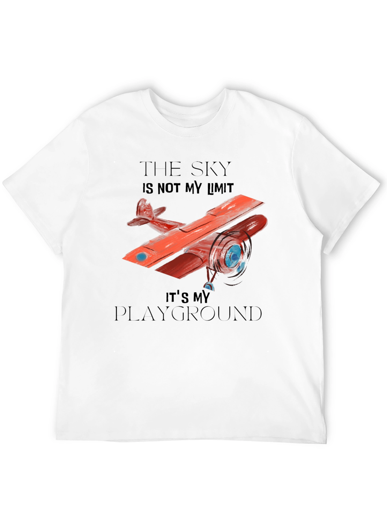 The Sky is My Playground Airplane Graphic T-Shirt