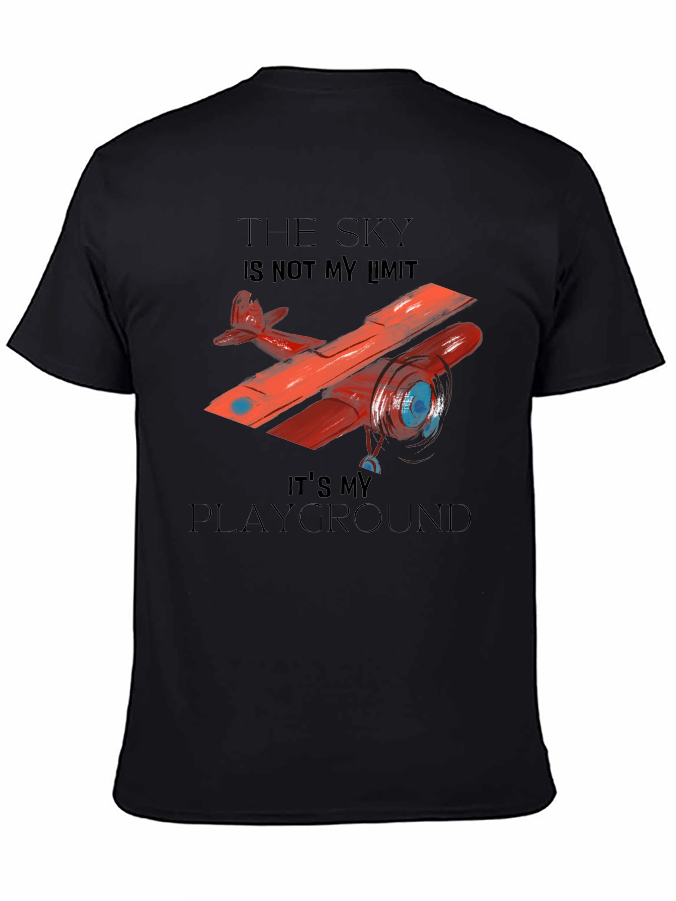 The Sky is My Playground Airplane Graphic T-Shirt