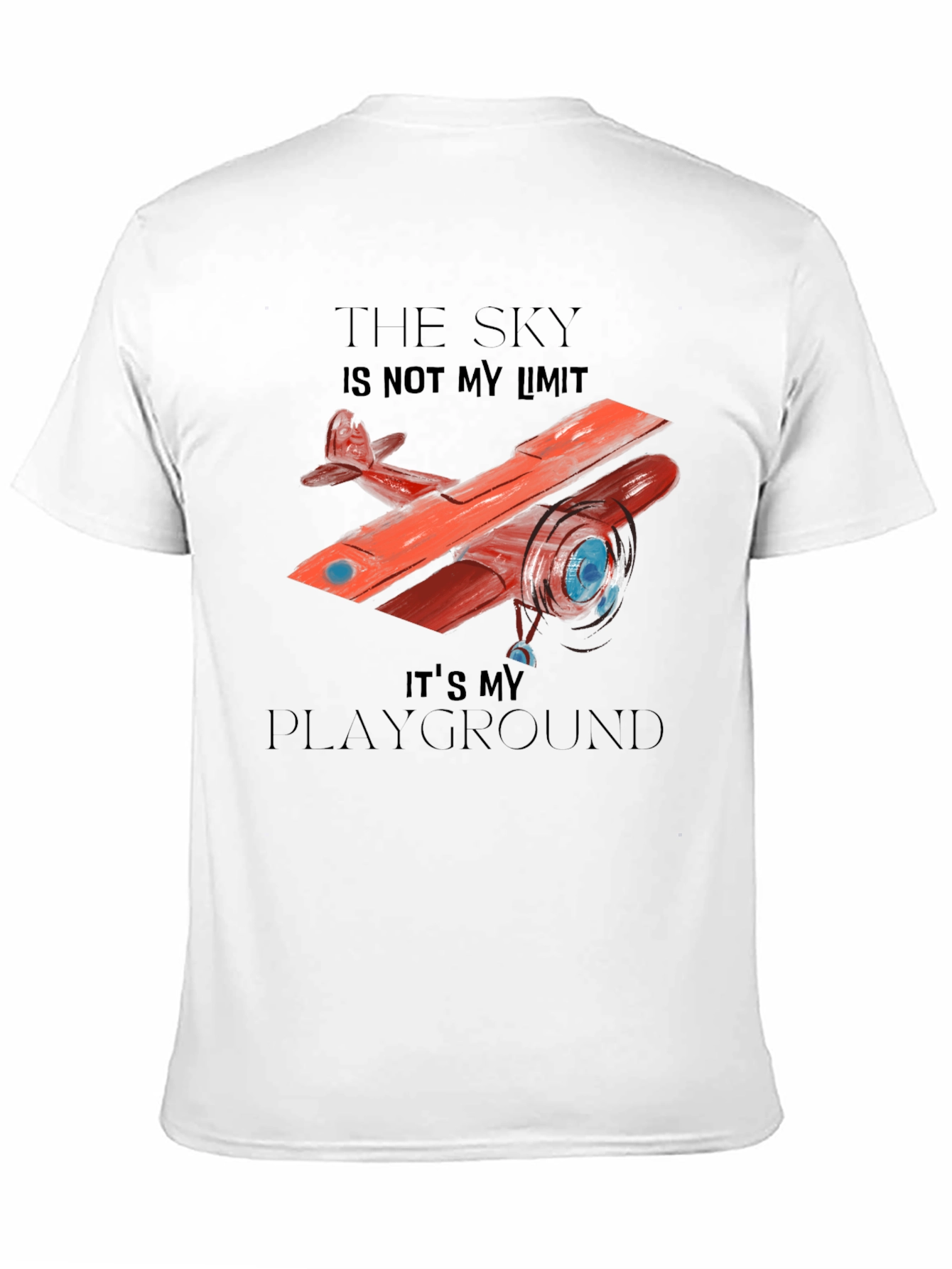 The Sky is My Playground Airplane Graphic T-Shirt