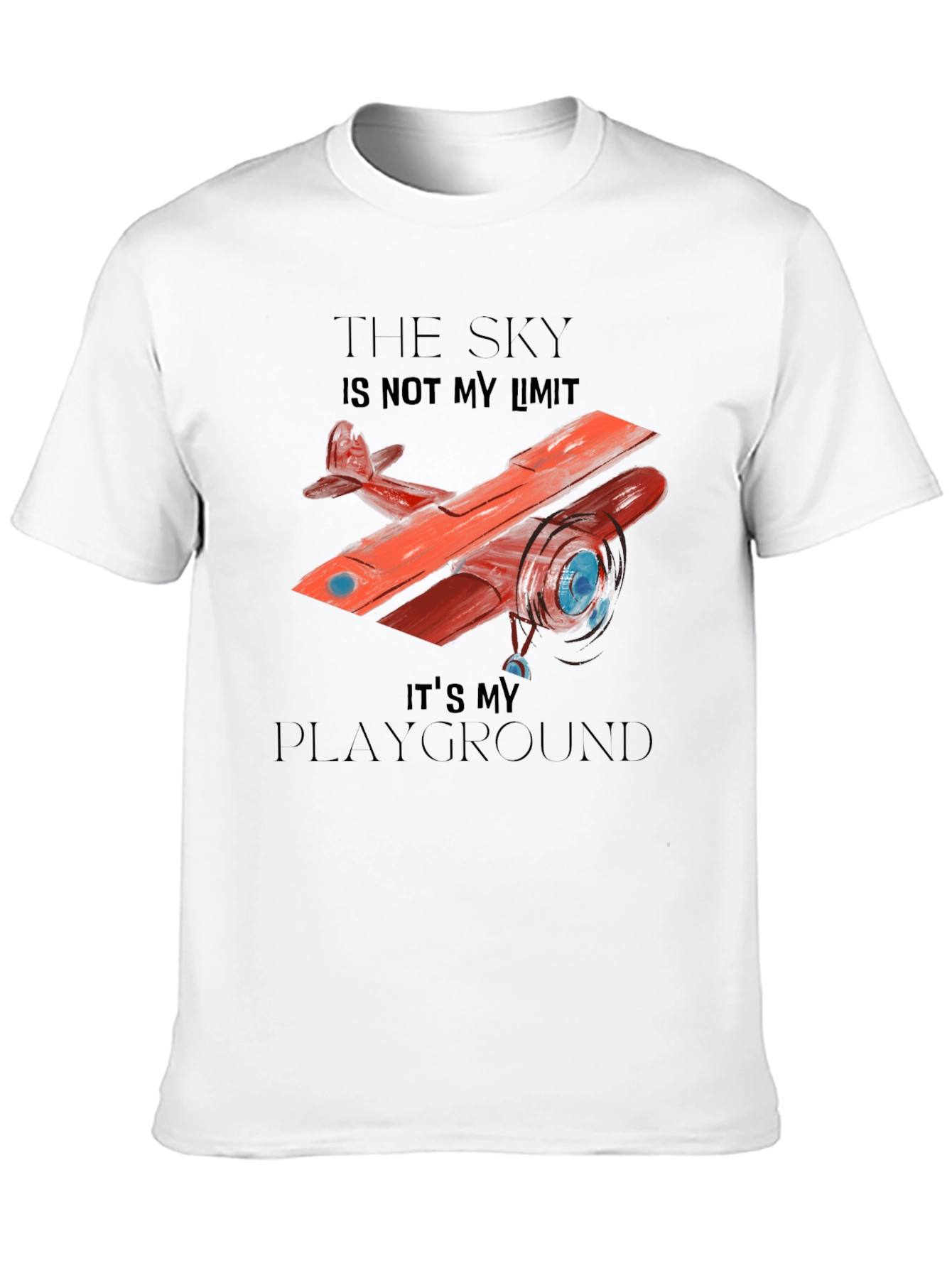The Sky is My Playground Airplane Graphic T-Shirt