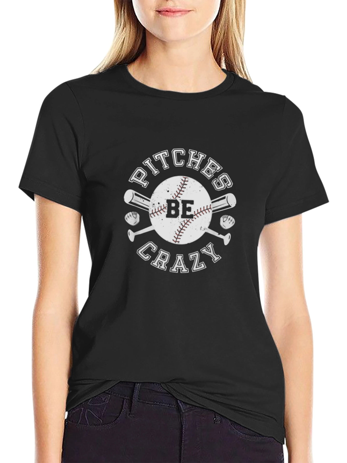 Pitches Be Crazy Baseball T-Shirt
