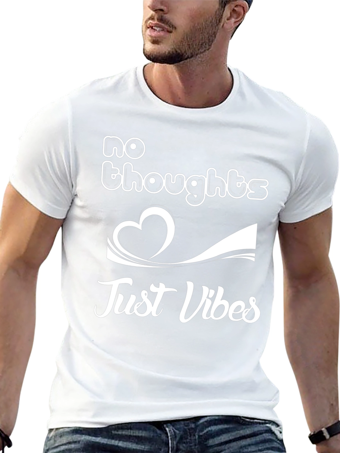 No Thoughts Just Vibes Graphic Tee - Unisex