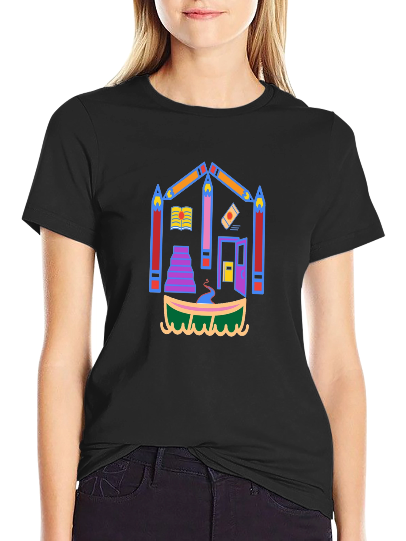Colorful Art House T-Shirt