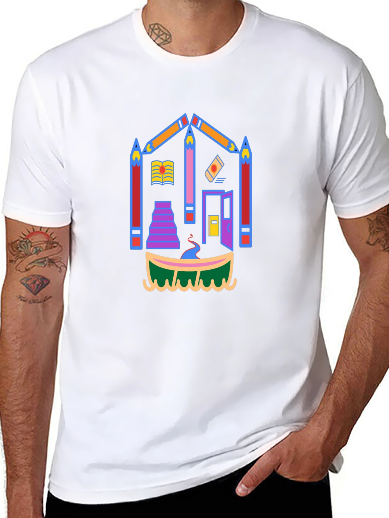 Colorful Art House T-Shirt