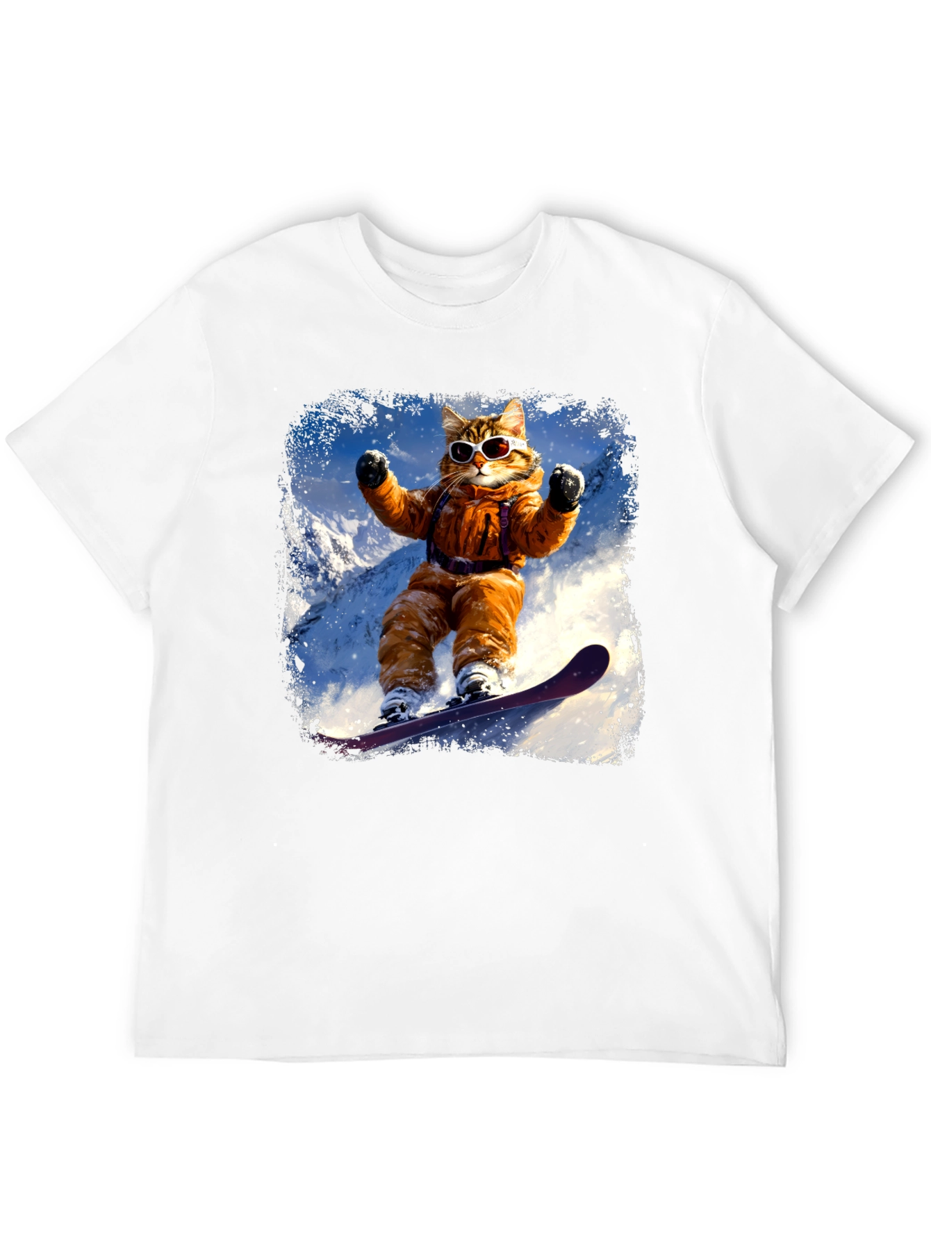 Cat Snowboarding T-Shirt