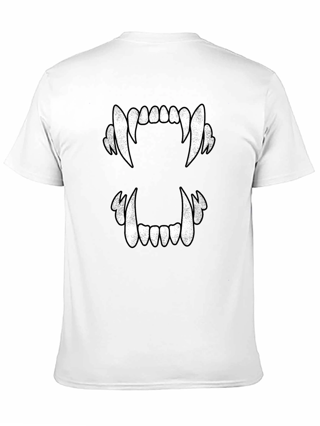 Vampire Teeth Graphic Tee - Halloween Black T-Shirt