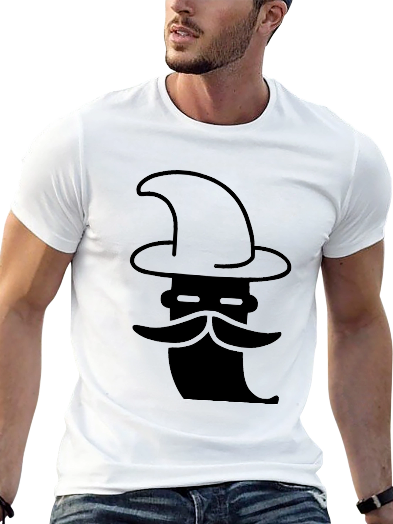 Wizard Graphic Black T-Shirt - Unique Design