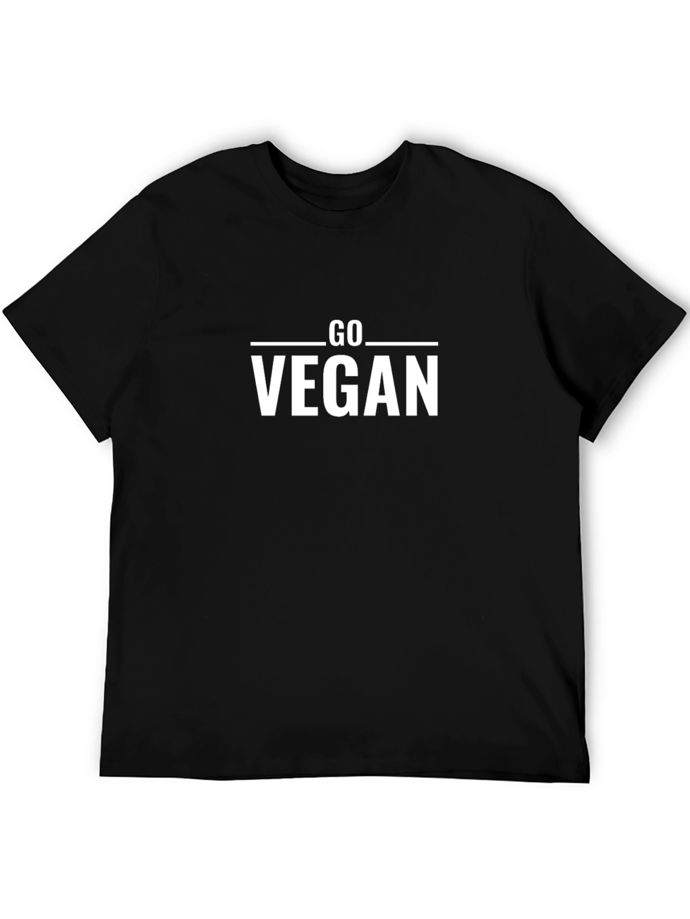 Go Vegan T-Shirt - Black - Stylish Vegan Tee