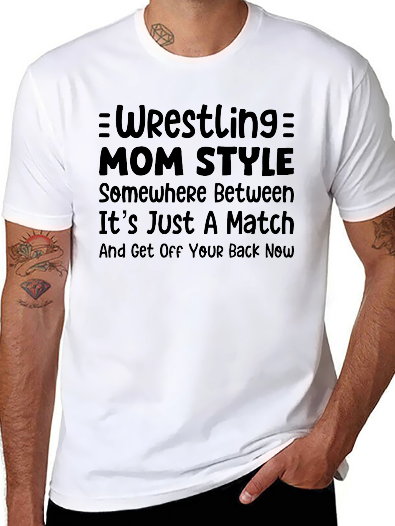 Wrestling Mom Style T-Shirt - Black