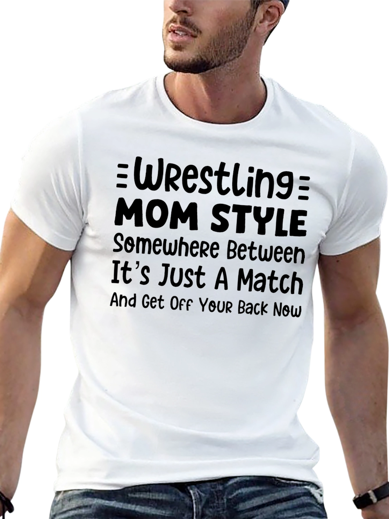 Wrestling Mom Style T-Shirt - Black