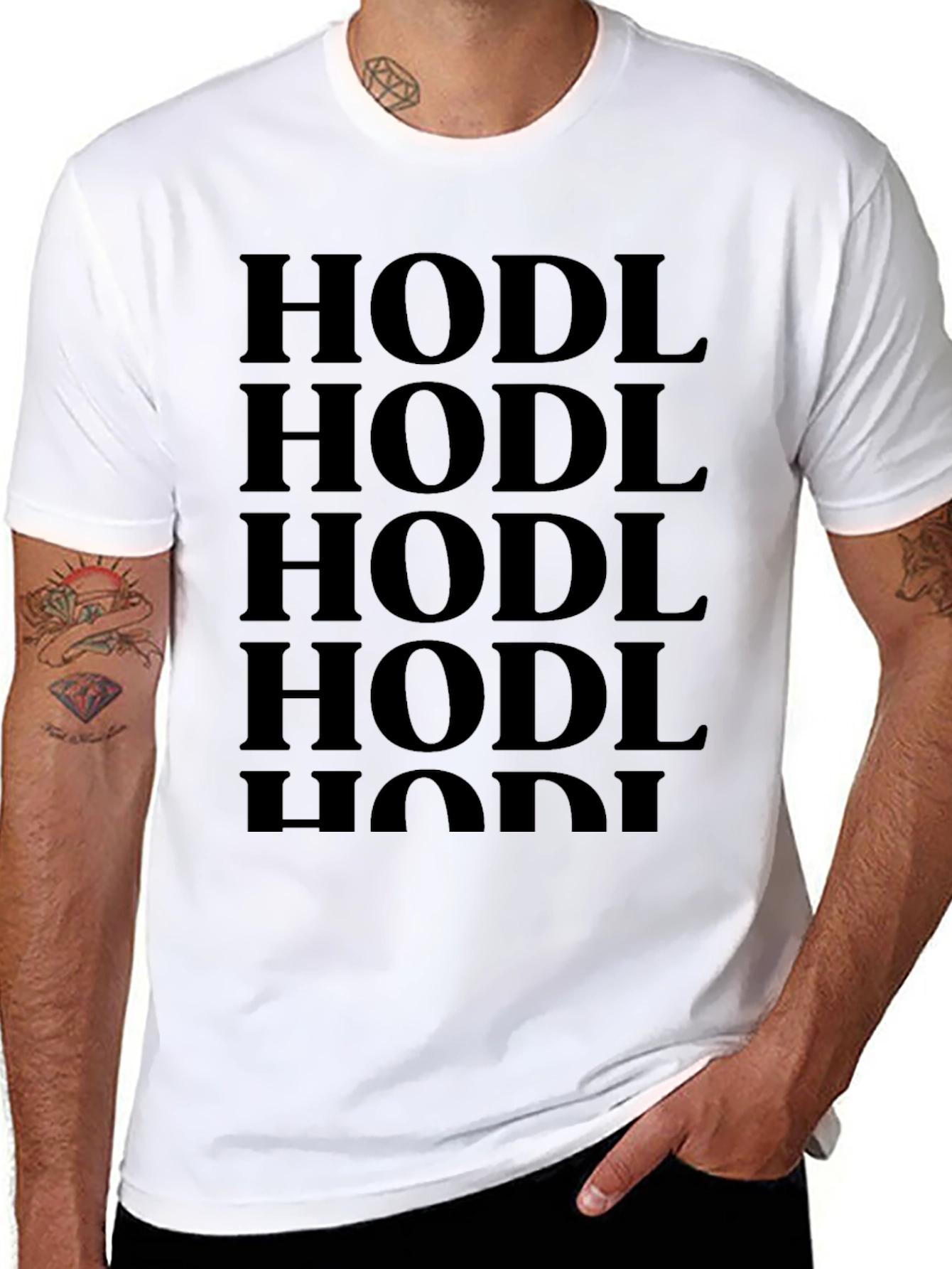 HODL Crypto T-Shirt - Black Cotton Graphic Tee