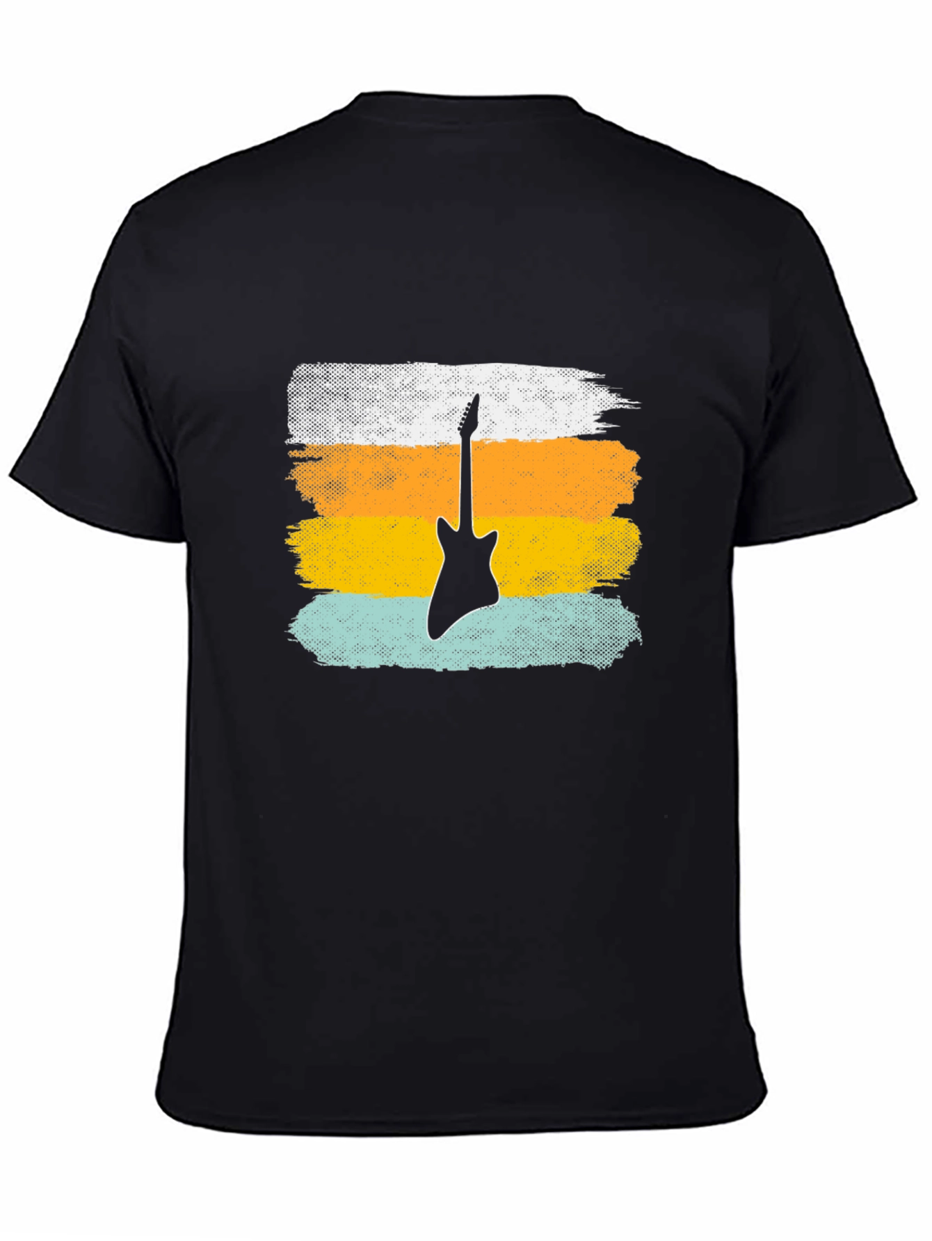 Retro Guitar T-Shirt - Black