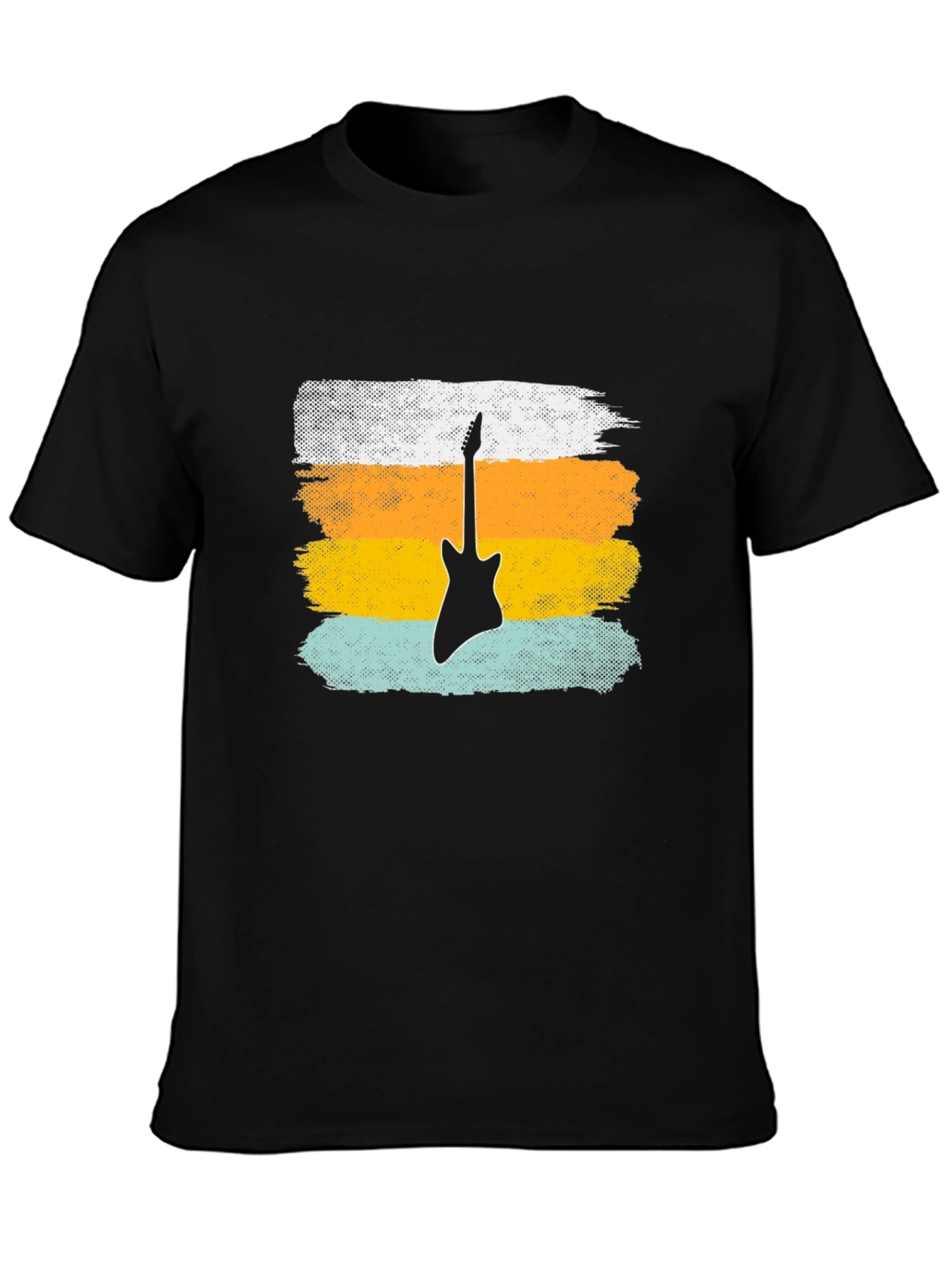 Retro Guitar T-Shirt - Black