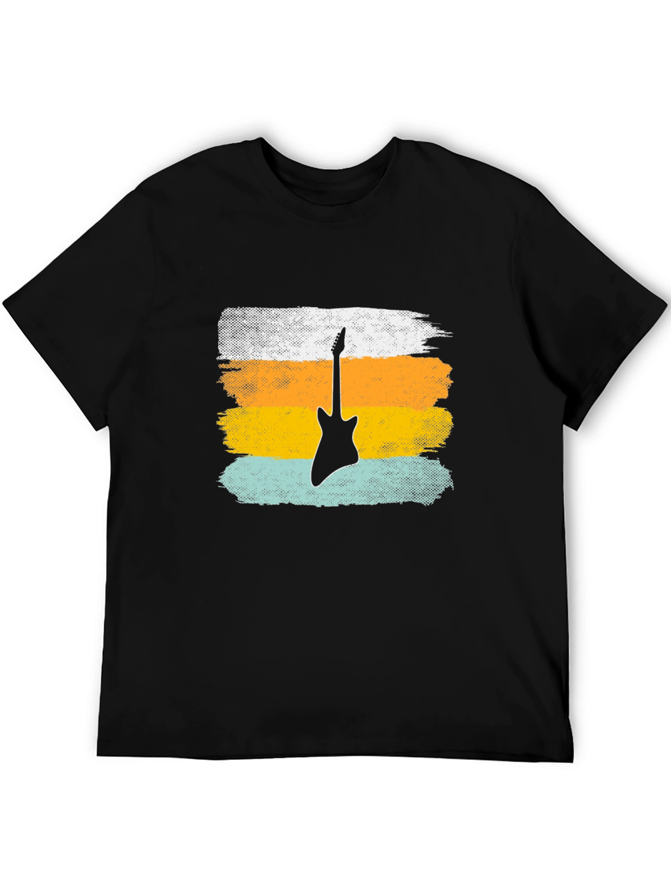 Retro Guitar T-Shirt - Black