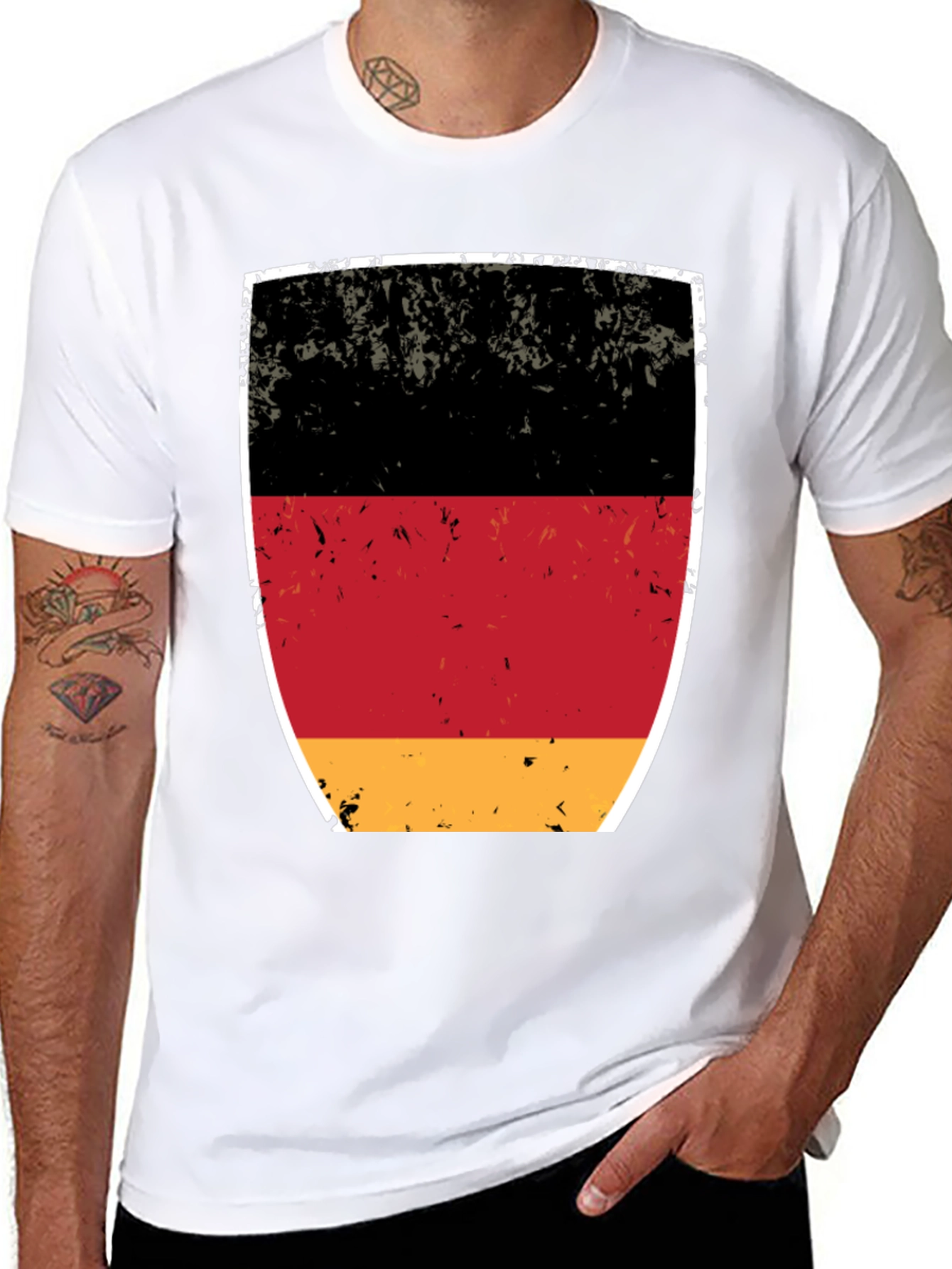 Germany Flag Shield Graphic Tee - Patriotic German Pride