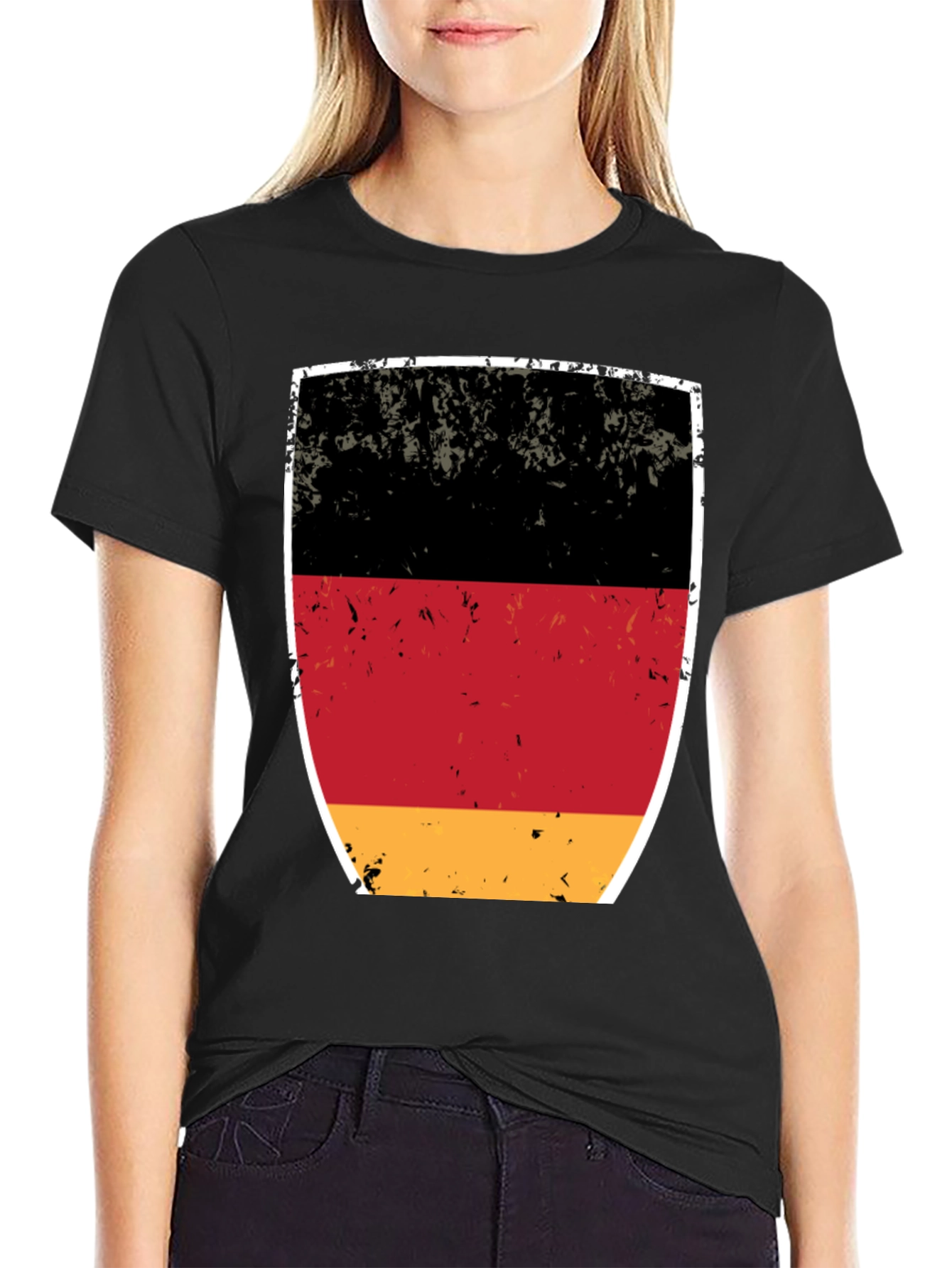 Germany Flag Shield Graphic Tee - Patriotic German Pride