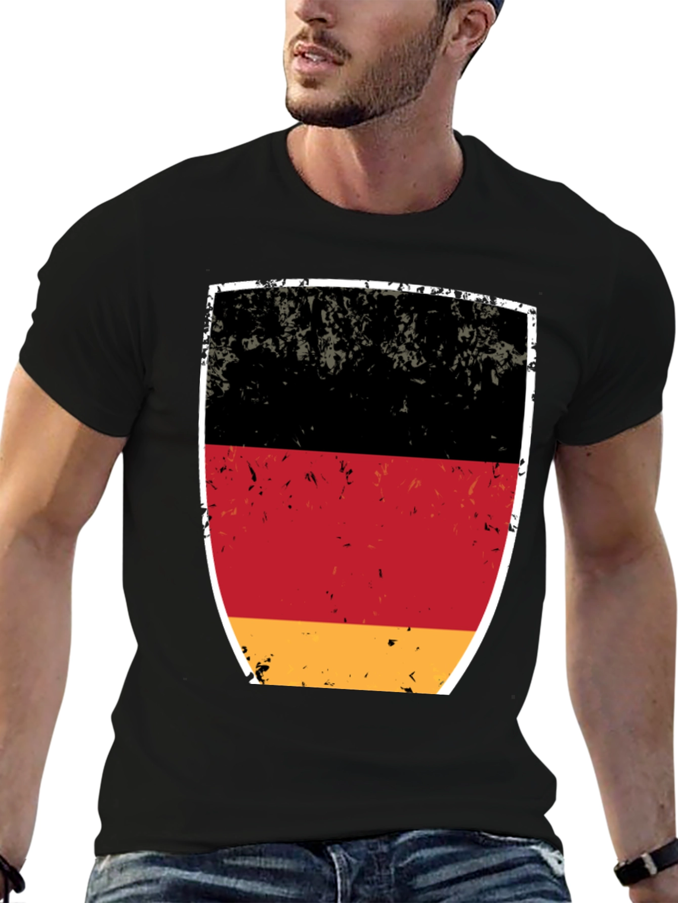 Germany Flag Shield Graphic Tee - Patriotic German Pride