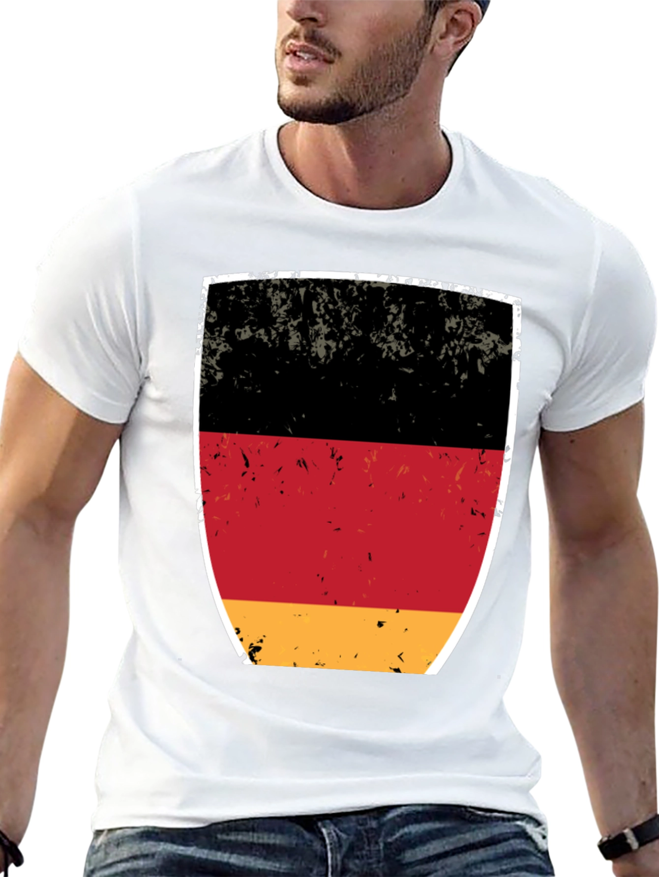 Germany Flag Shield Graphic Tee - Patriotic German Pride