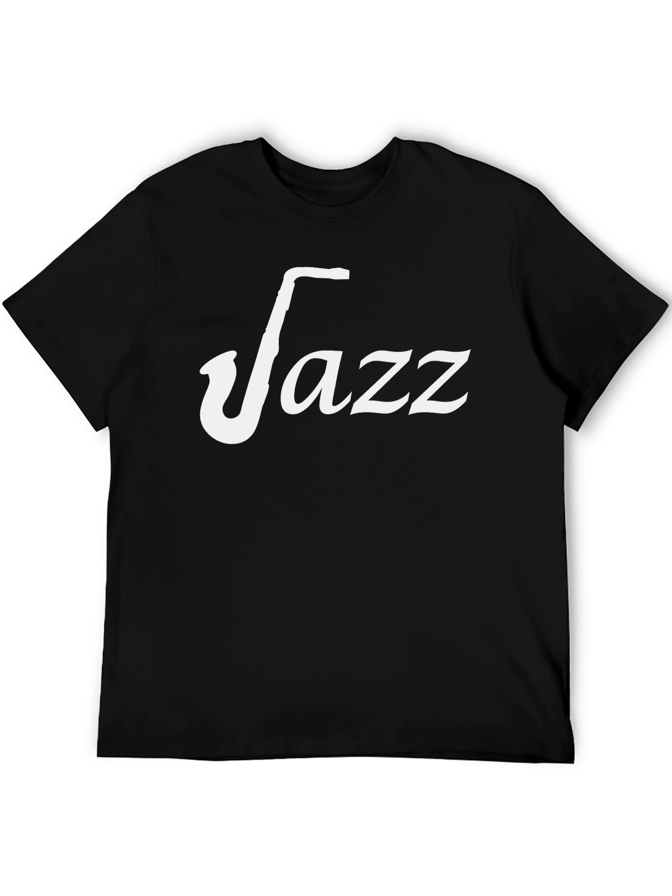Jazz Saxophone Black T-Shirt for Music Lovers