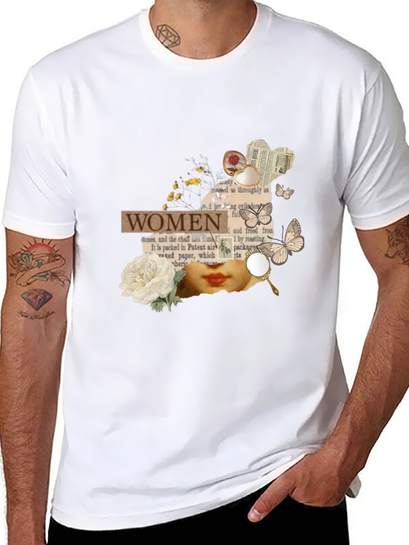 Women Collage Graphic Tee